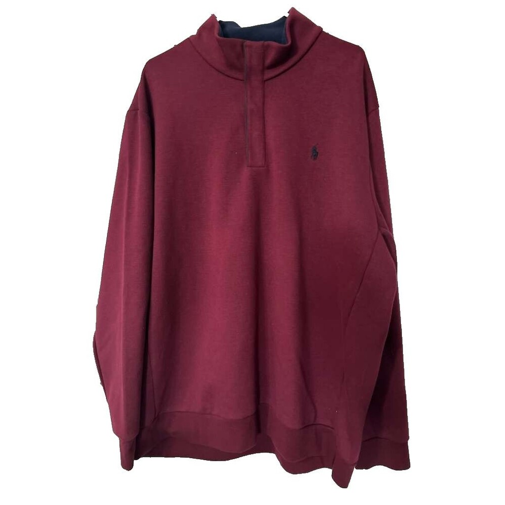Polo Ralph Lauren Half Pullover Men's XXL Maroon Sweater Plus Size
